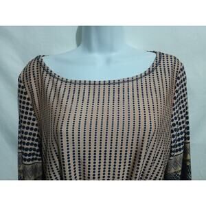 Grifflin Paris Size M Long Sleeve Pink Dot Geometric Print Dress
